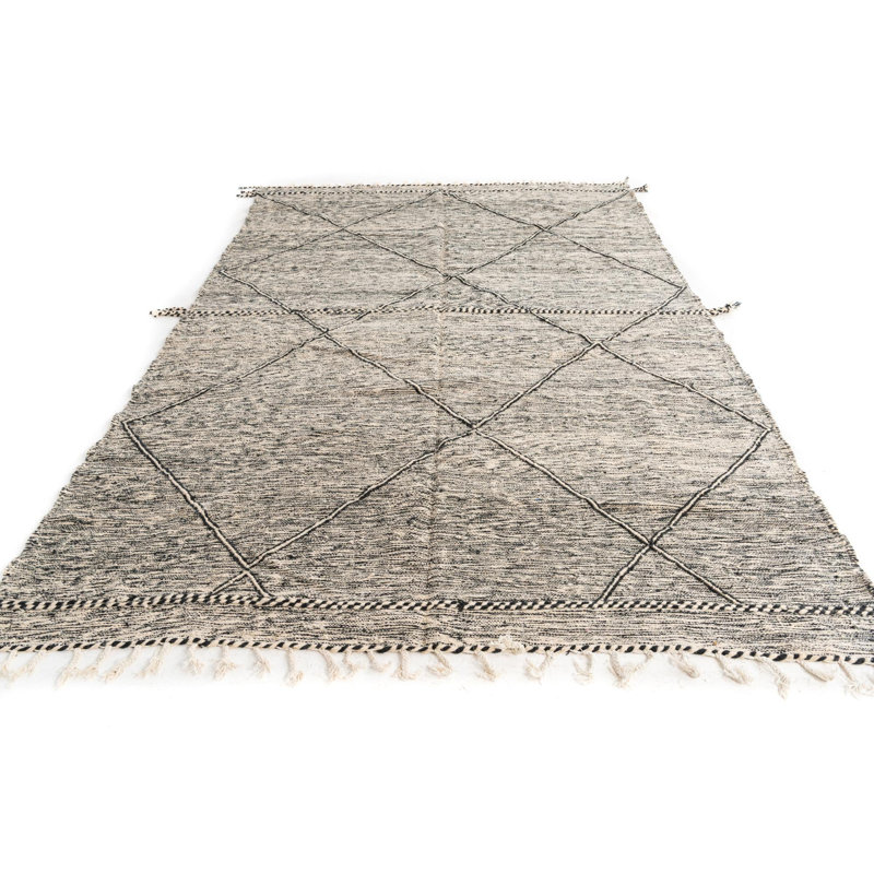 Tapis noir et blanc Noack