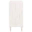 Armoire décorative blanche à 2 portes - Solution de rangement avec motifs floraux délicats