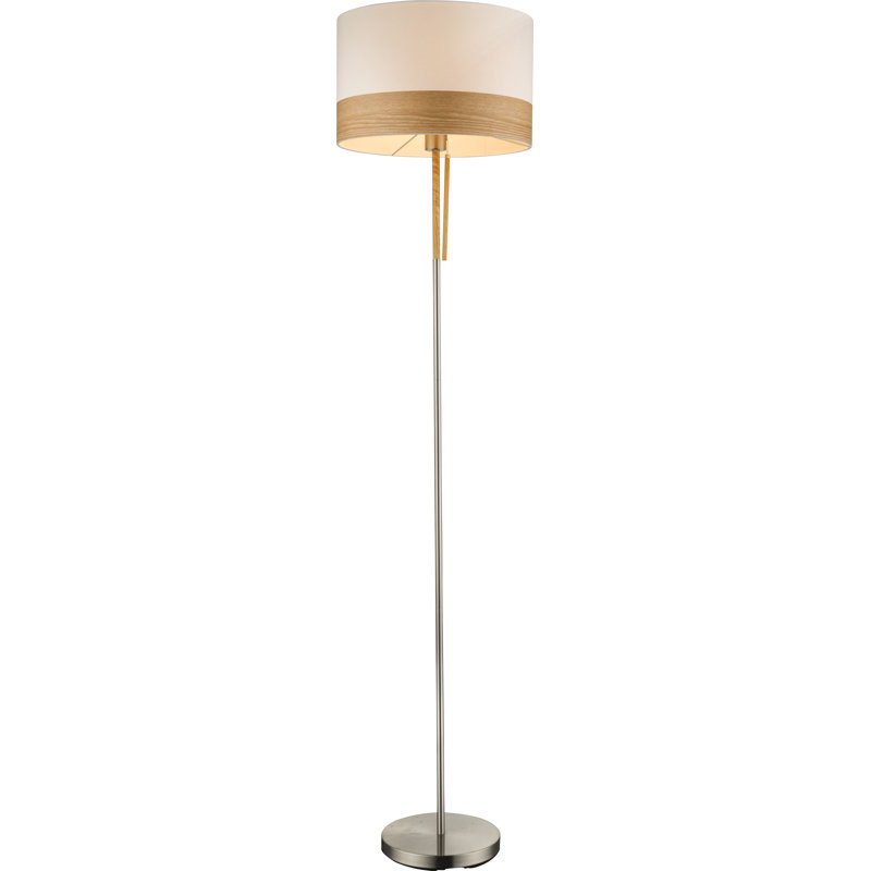 Apolonio 170cm Silver Traditional Floor Lamp, White
