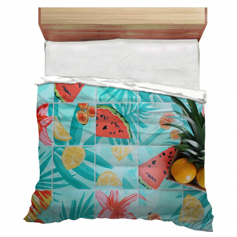 Trendy Floral Plush Microfiber / Polyester Comforter, Twin Comforter
