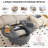 35" Wide Round Ottoman With Storage, Round Storage Ottoman, Tufted Round Ottoman Coffee Table Fabric Round Coffee Table Ottoman With Storage-471797882