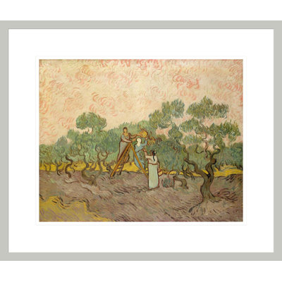 «Women P picking Olives» par Vincent van Gogh, impression giclée encadrée