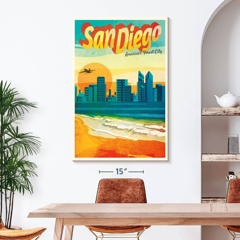 San Diego Finest City sur impression sur toile, H 48 po x l 32 po