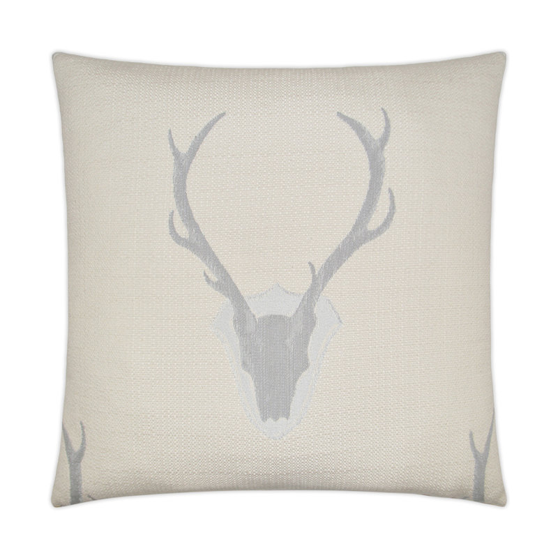 Uncle Buck Square Pillow Cover & Insert, Ivory, 24"H x 24"W
