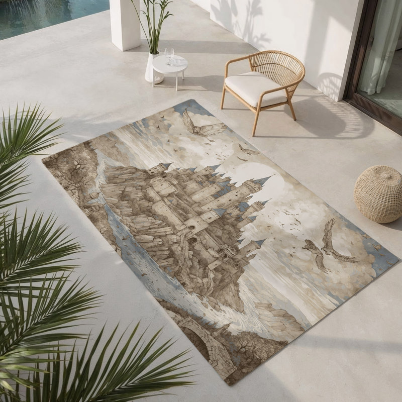Tapis intérieur et extérieur Twilight Keep, Rectangle 5 pi x 7 pi