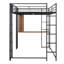 Lit mezzanine double en métal avec bureau intégré-1017259709