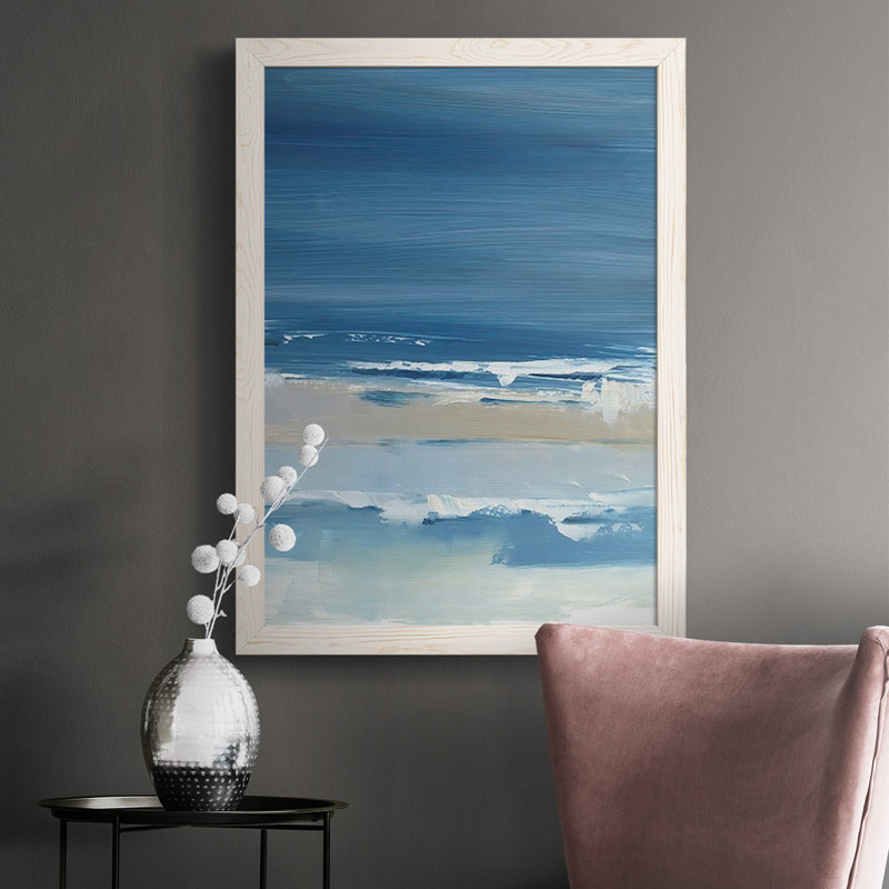 Saraya Coastal Colors II, peinture sur toile encadrée, Blanc, H 37,5 po x l 27,5 po x P 1 po