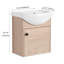 Meuble-lavabo élégant avec lavabo en céramique et fixation murale