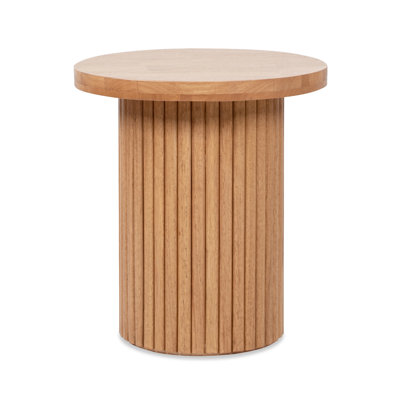 Stoneridge 19.5" Fluted Pillar Round Accent Side Table