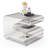 Irregular Wrought Iron End Table, Sofa Magazine Rack Side Table, Two Kinds of Placement, silver.