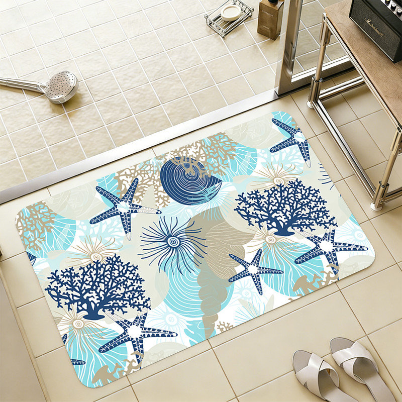 Tapis de bain minces antidérapants lavables à la machine, Simple - L 36 po x l 24 po