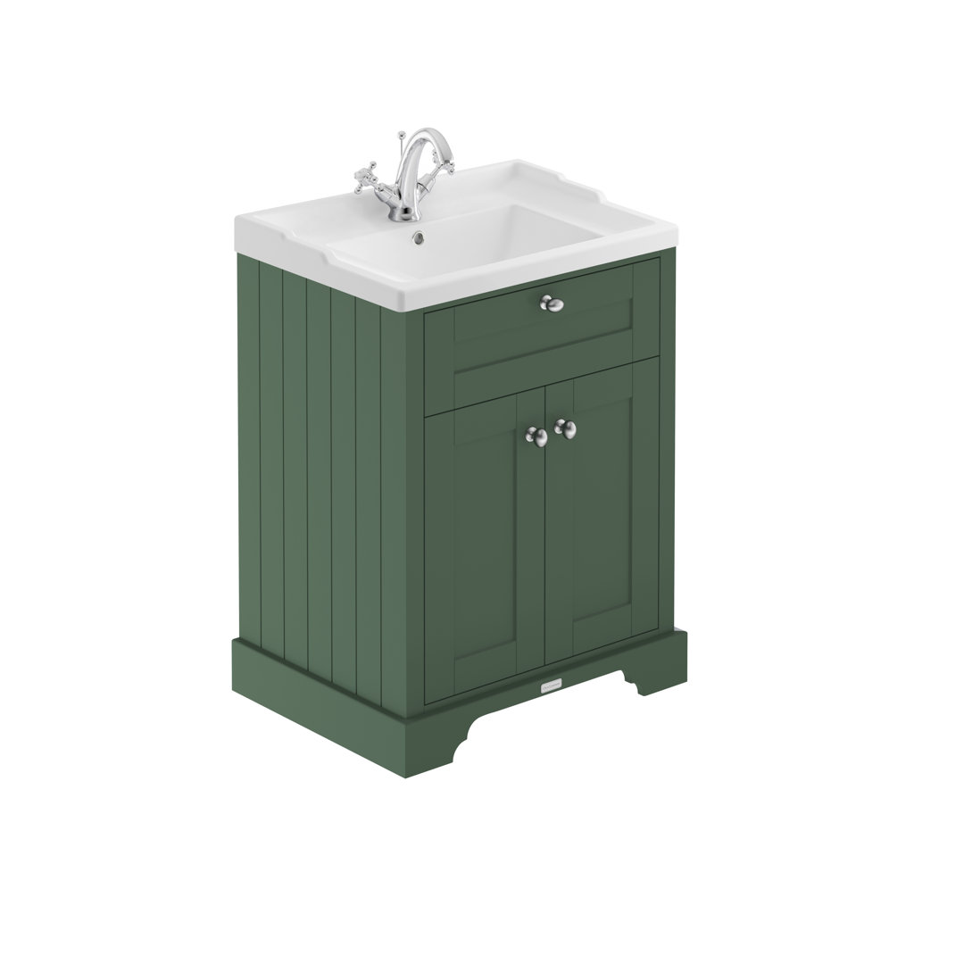 Old London 620mm Single Bathroom Vanity with Integrated Ceramic Basin