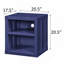 Table de chevet bleue avec tablette ouverte