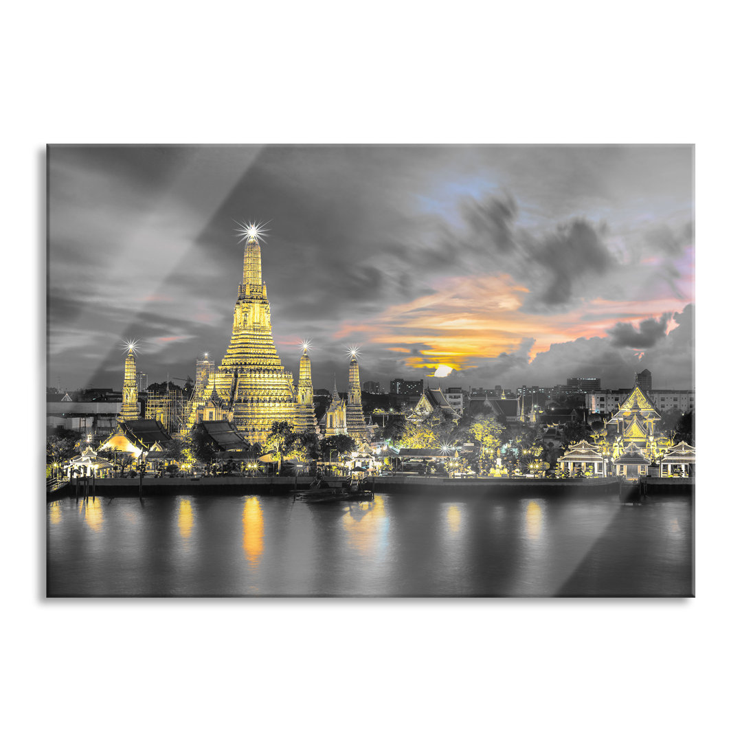 Glasbild Tempel in Bangkok, Thailand