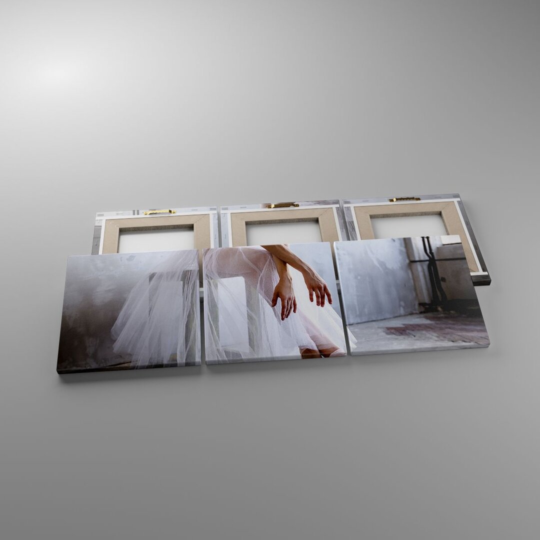 3-tlg. Fotodruck-Set Ballerina Ballet Studio