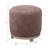 Mid-Century Modern Swivel Ottoman with Wood Base-557060780