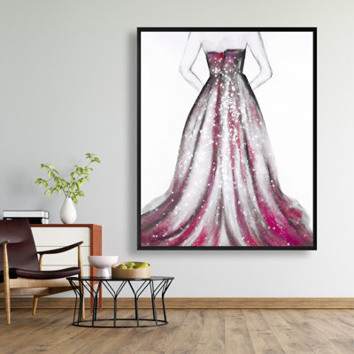 «Pink Princess Dress» sur toile