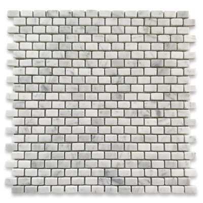 12" x 12" Marble Brick Joint Mosaic Wall & Floor Tile