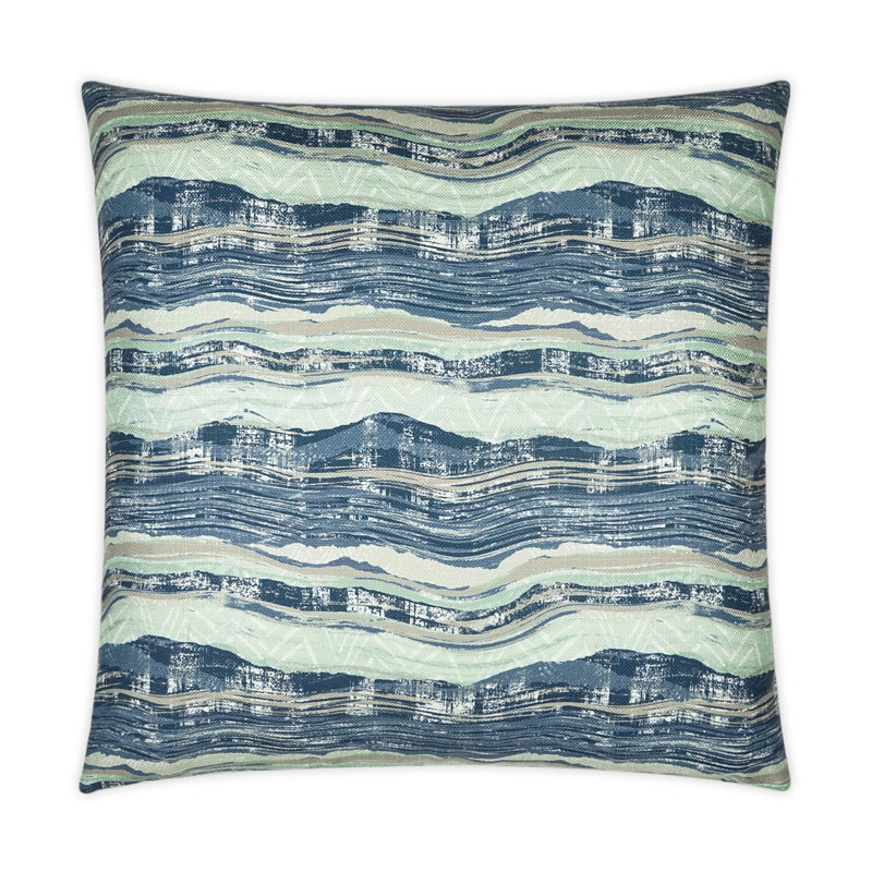 Highway Pillow Cover & Insert, River, Square 20"