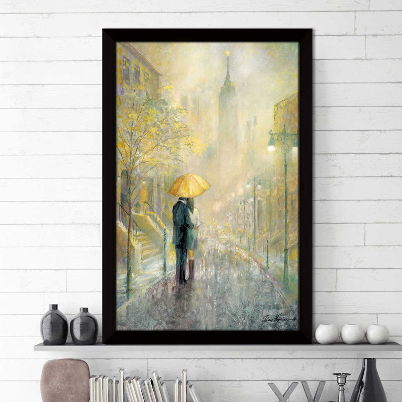 City Romance I par Ruane Manning - reproduction de cadre photo, H 27,5 po x l 21,5 po x P 0,75 po