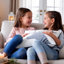 Housse de coussin Holiday Holiday, velours renne blanc et gris, carré de 20 pouces