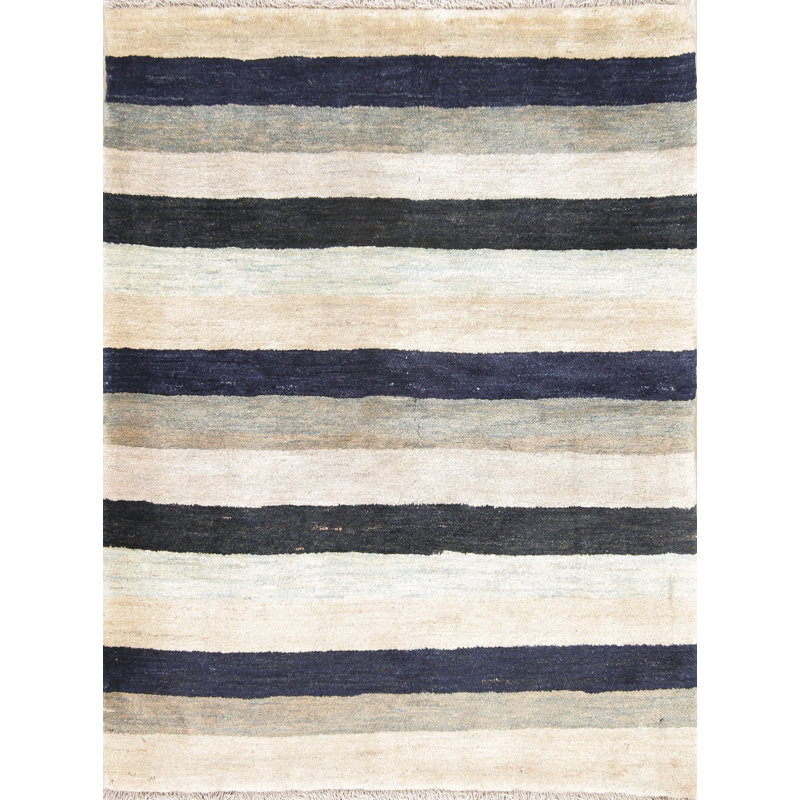 Tapis intérieur de la laine 4 pi 10 po x 3 pi 8 po noué la à la main one-of-kind Dallas