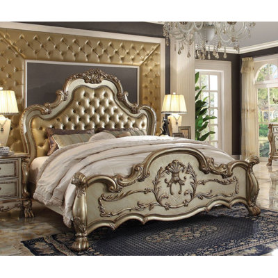 Dresden Gold Patina Queen Bed by Simple Relax