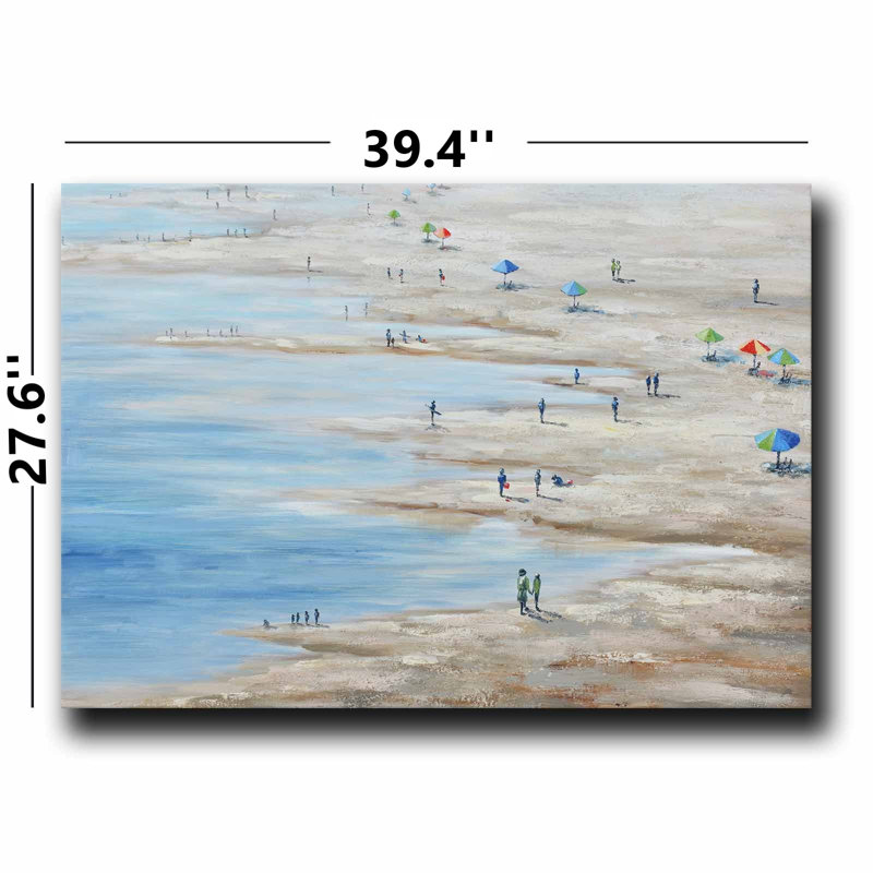 Coastal Beach View Canvas Wall Art