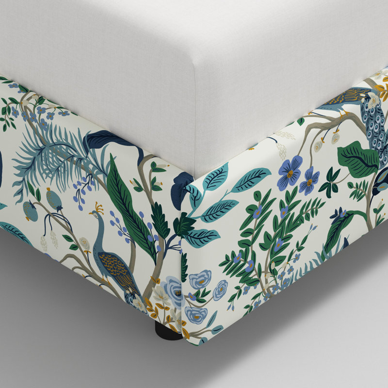 Hampton Bed In Peacock Blue & White, Full, Peacock Blue & White