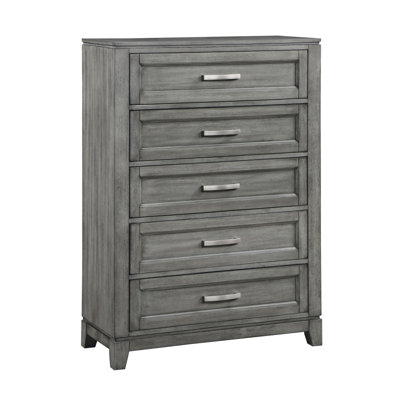 Commode de chambre grise, tiroirs gris