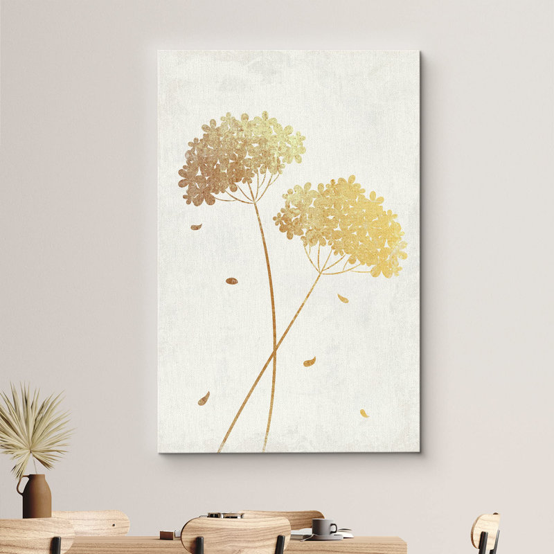 Trèfle doré rétro délavé sur toile, H 36 po x l 24 po x P 1,5 po