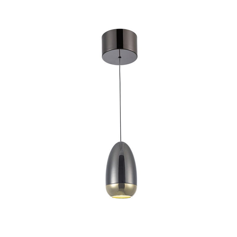 Luminaire suspendu à 1 lumière Royal Pearl, Métal industriel