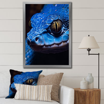 Portrait d'un serpent vipère bleu, faune I sur toile