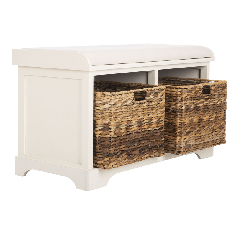 Freddy Storage Bench, Vintage White
