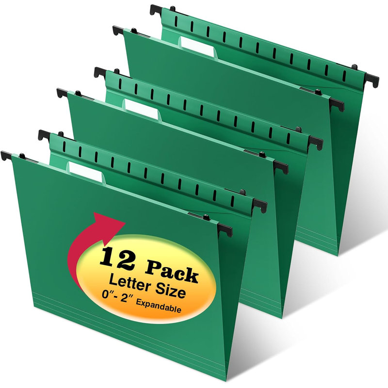 12-pack Vgreen Extra Capacity Hanging File Folders