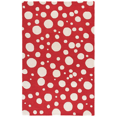 Tapis rouge / ivoire Camey