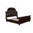 1Pc Traditional Style Faux Leather Upholstered Headboard Button Tufted Formal Bedroom Furniture Formal Queen Sleigh Bed Antique Brown Finish-2027466067-2027466066