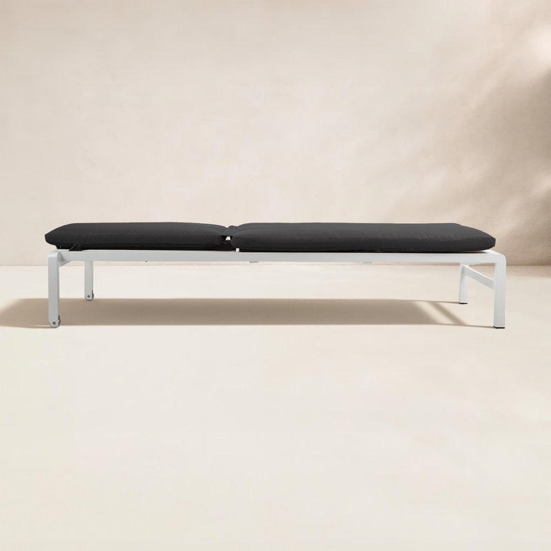 Olly Outdoor Chaise Lounge, Black
