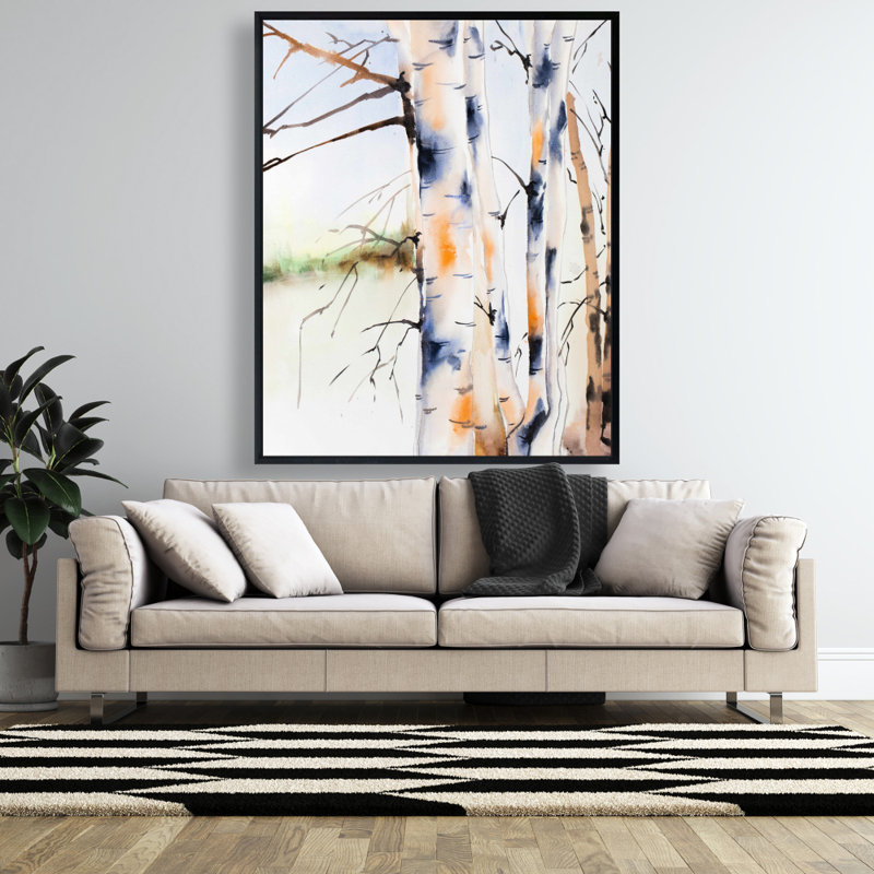 Birchs Trunks Print On Canvas