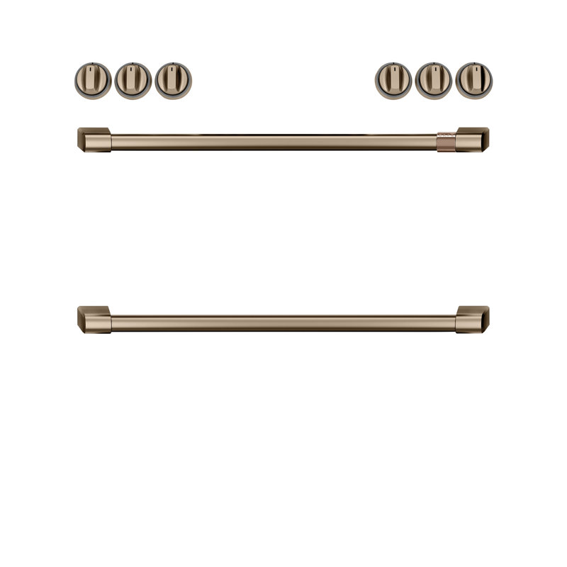 Front Control Electric Range Handle Kit, Brushed Bronze