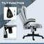Bureau en polyester et mousse gris clair avec siège inclinable, télécommande et conception réglable, 10 po x 11 po x 18,6 po