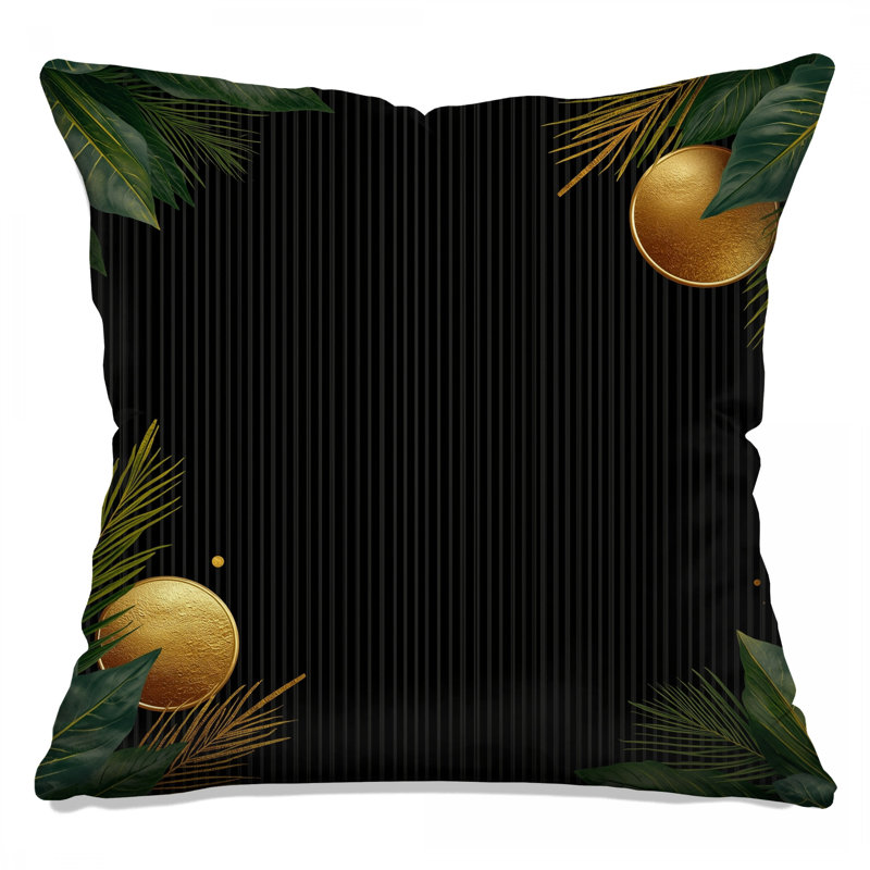 Coussins décoratifs Green Leaves, 14 X 14 pouces