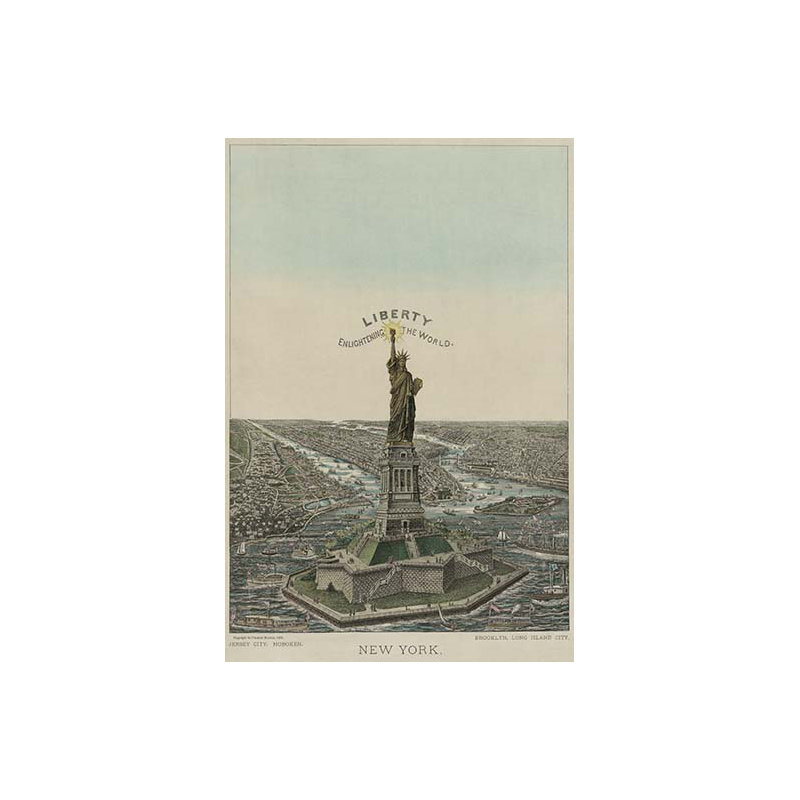 Statue de la liberté-impression d’art graphique, H 66 po x l 44 po