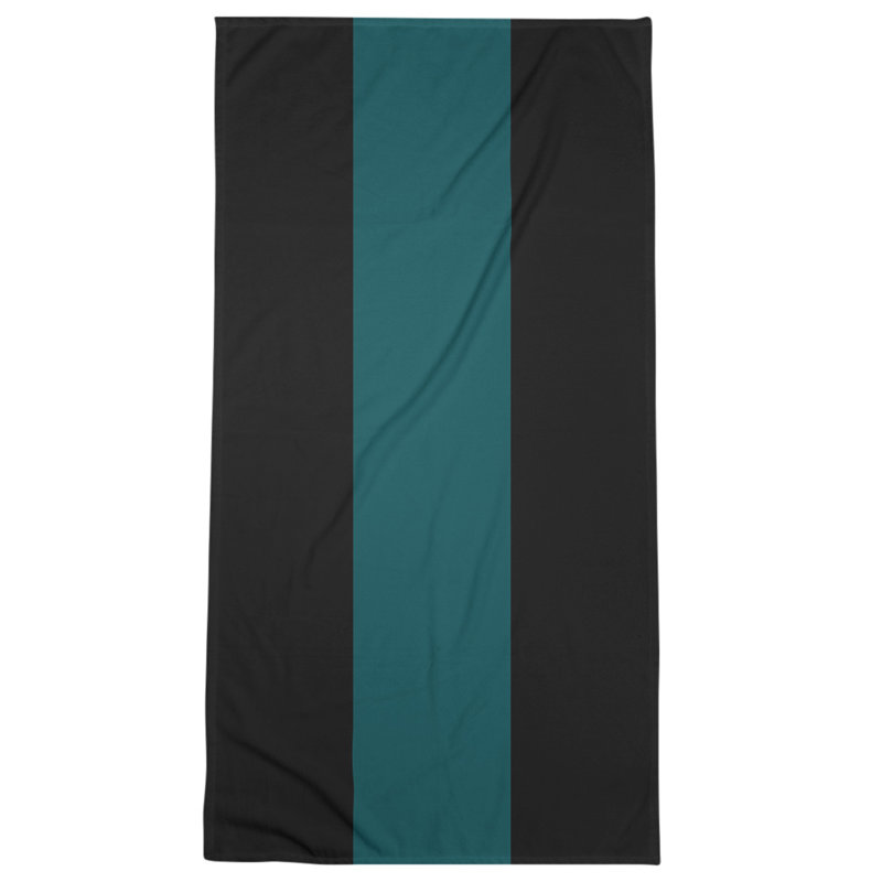 Bath Towel, Black/Sea Green