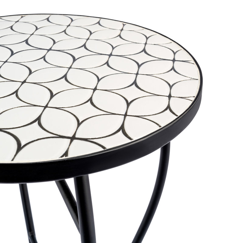 Bribie Patio Side Table, White