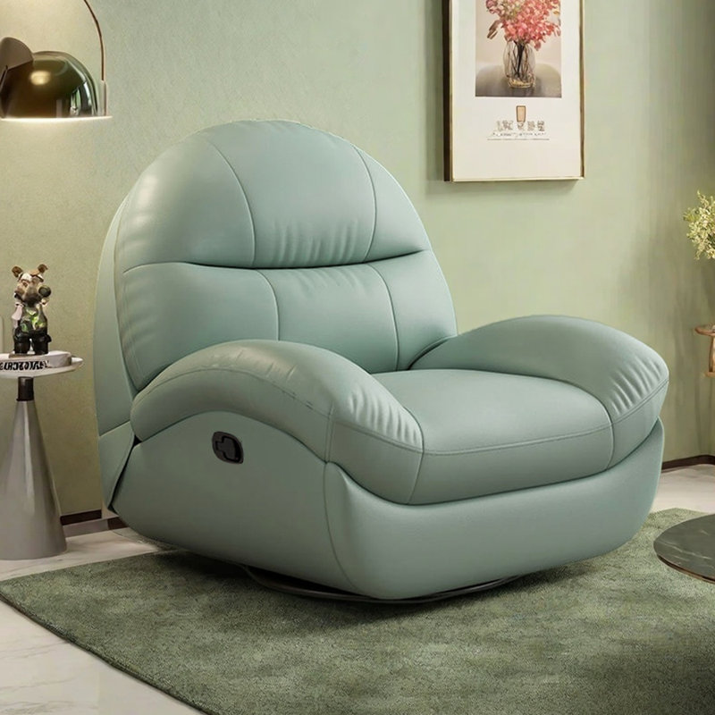 Fauteuil inclinable multifonctionnel en similicuir, Cyan