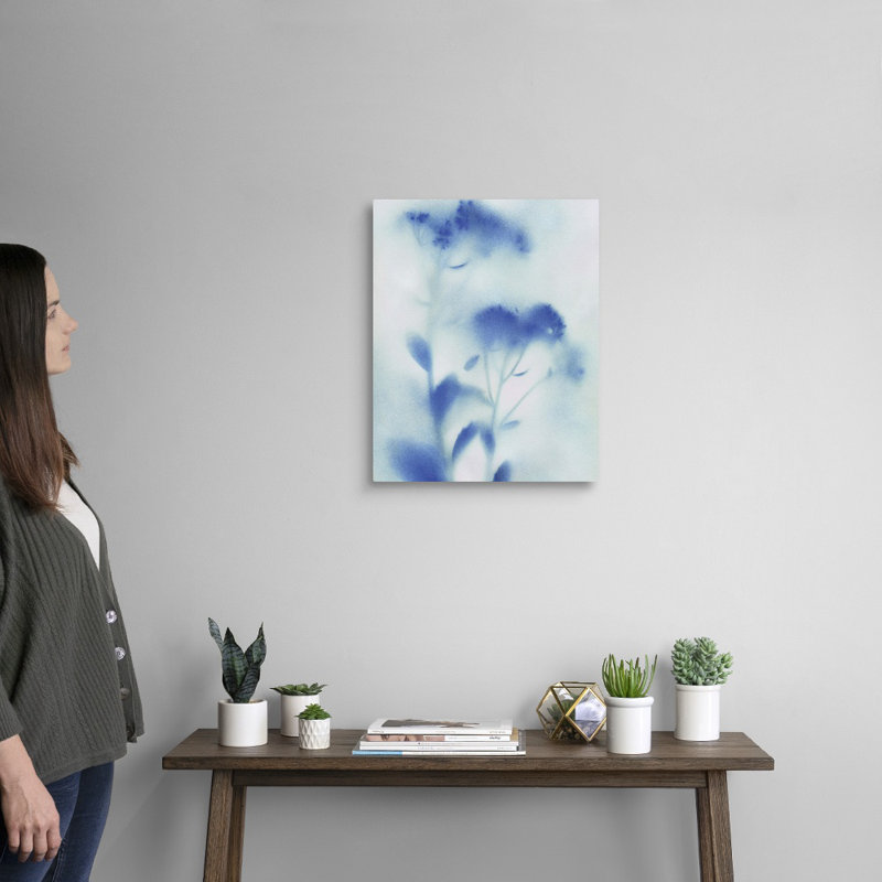 «Mist Meadow Flowers I», reproduction d'art sur toile, H 20 po x l 16 po x P 1,25 po, Toile tendue
