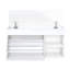 Banc de vestibule moderne avec rangement pour chaussures, conception à trois rangements, 3 tiroirs rabattables réglables, armoire dissimulée, espace de rangement, support rotatif relevable, qualité de fabrication, coussin moelleux pour le couloir et
