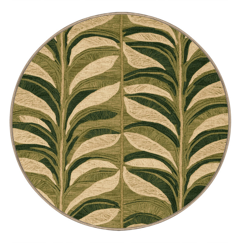  Tapis hawaïen lavable Maile Lei, Rond 7 pi