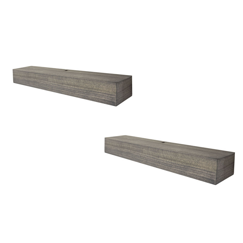 Rayne Poplar Floating Shelves, 4" H x 28" W x 8" D